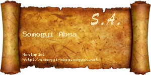 Somogyi Absa névjegykártya